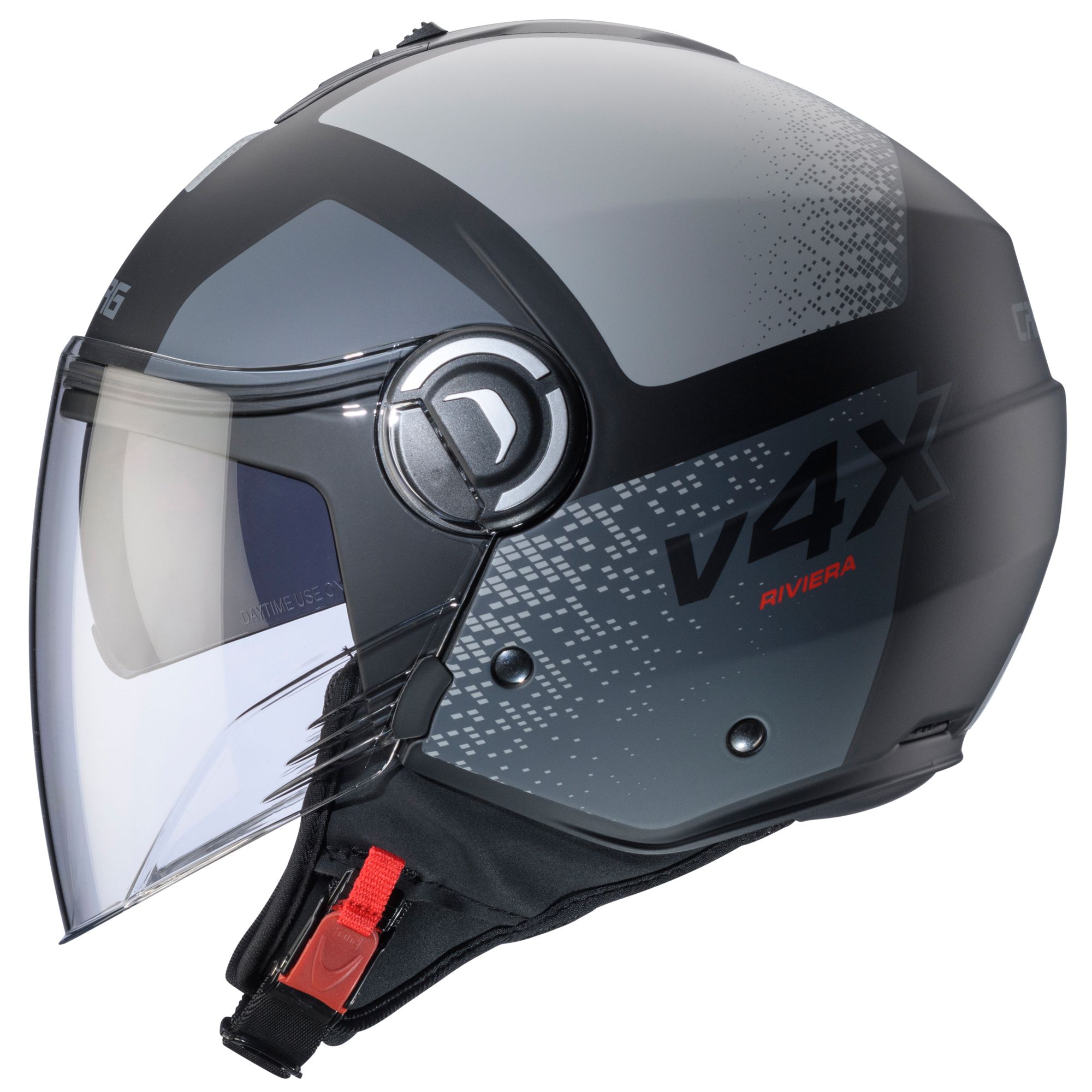 Caberg casco Riviera V4 X Alpha nero opaco/grigio antracite