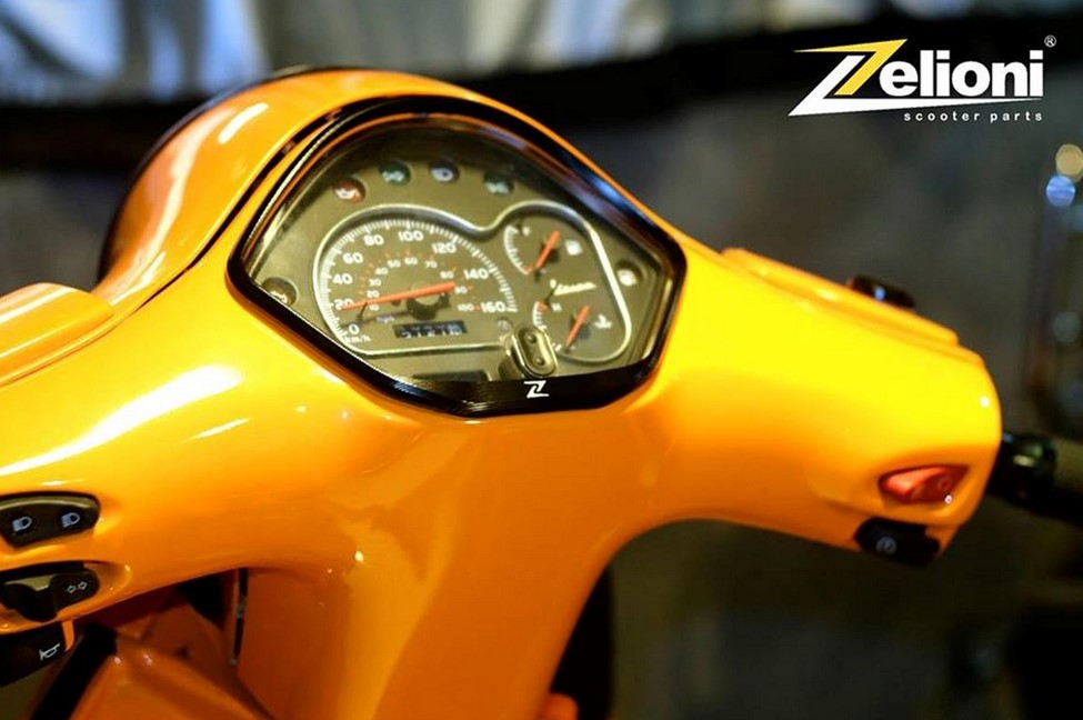 Anello decorativo tachimetro per Vespa GTS/​GTS Super/​GT/​GT L 125-300ccm (-'13), nero