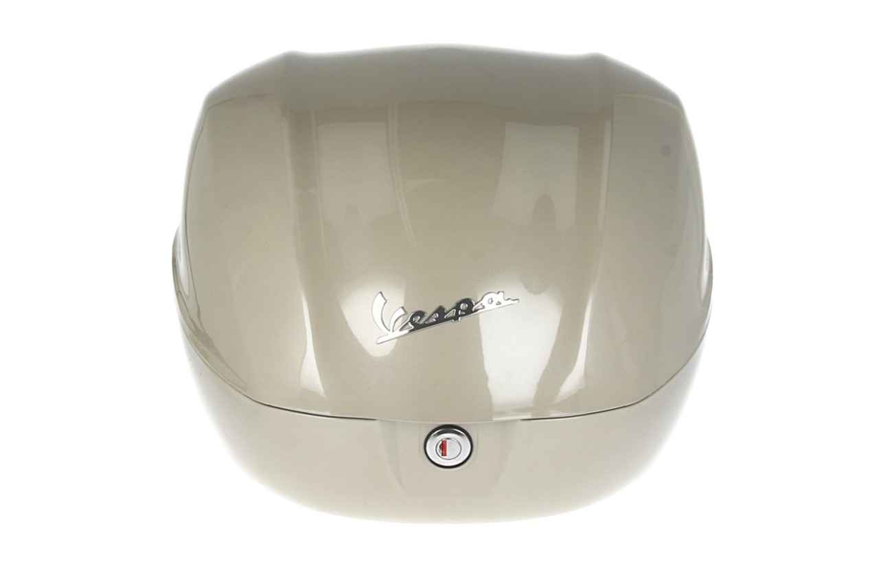 Kit bauletto 32L beige (Q01), cuscino posteriore nero per Vespa Primavera