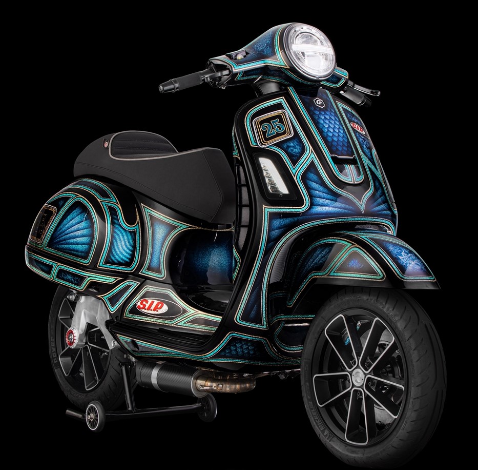 Cascata per Vespa GTS/​GTS Super/​GTV/​GT 60/​GT/​GT L 125-300ccm (-'18), nero