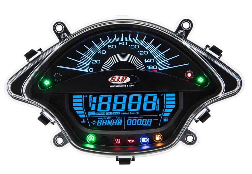 Contagiri/tachimetro per Vespa GTS/​GTS Super 300ccm FL ('14-), nero
