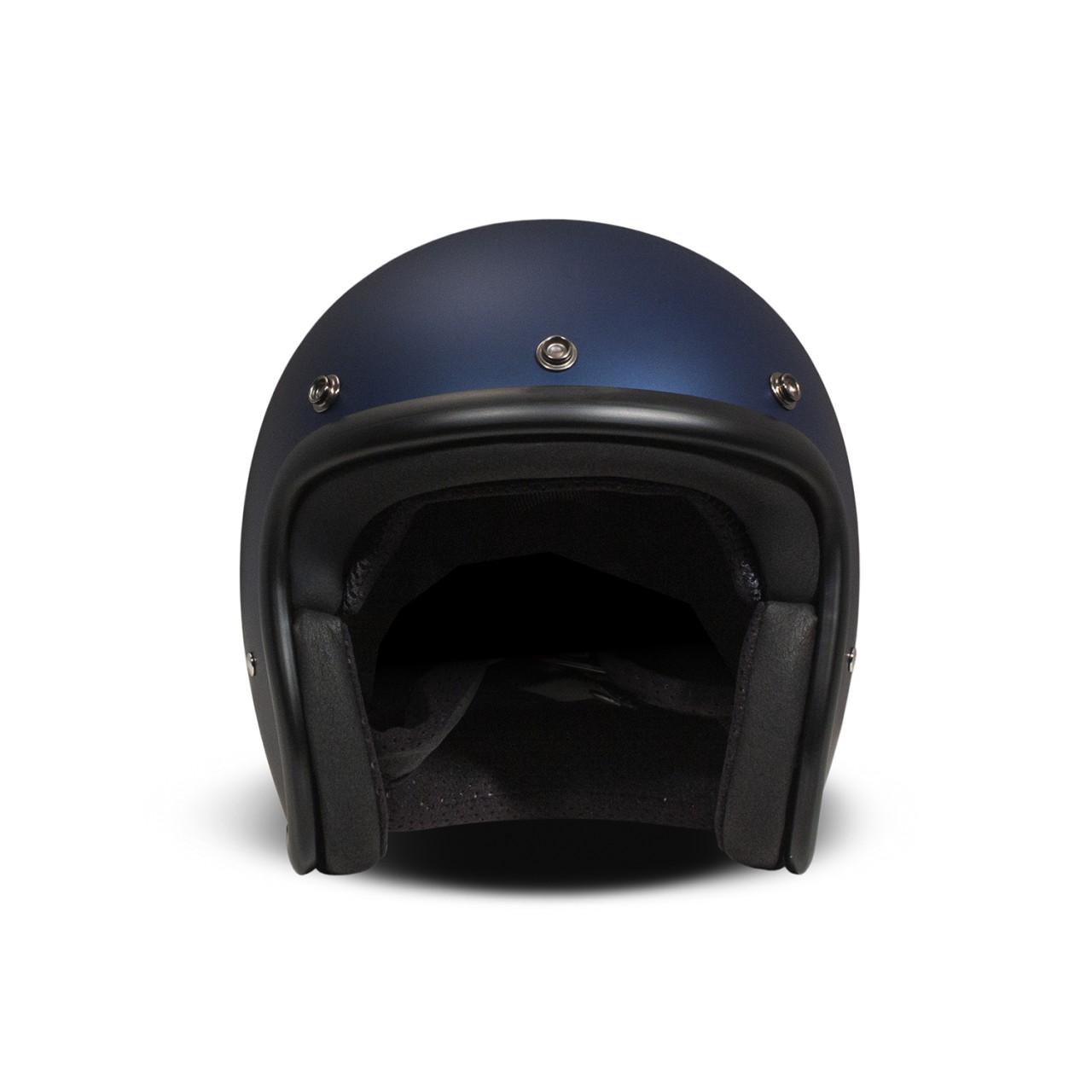 Casco jet DMD Retro, blu opaco, Matt Deep Blue, fibra di vetro, ECE 22.06