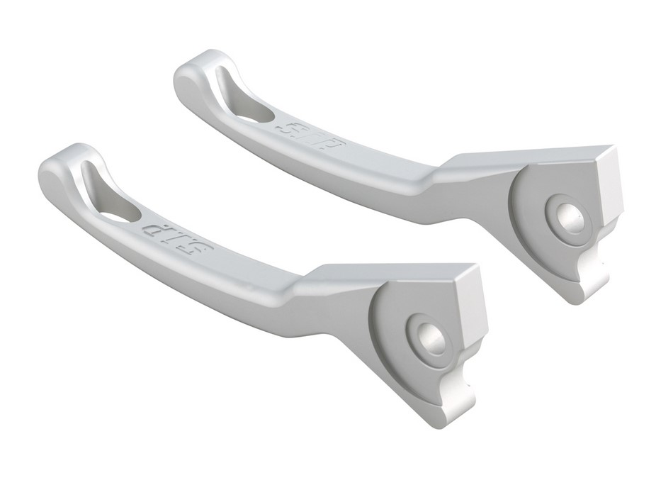 Set leve freno sportive Shorty per Vespa, destra e sinistra, argento opaco