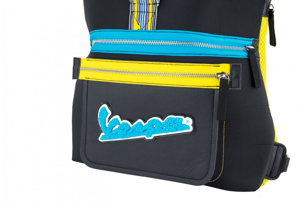 Borsa Vespa con funzione zaino “V-Stripes” - nera