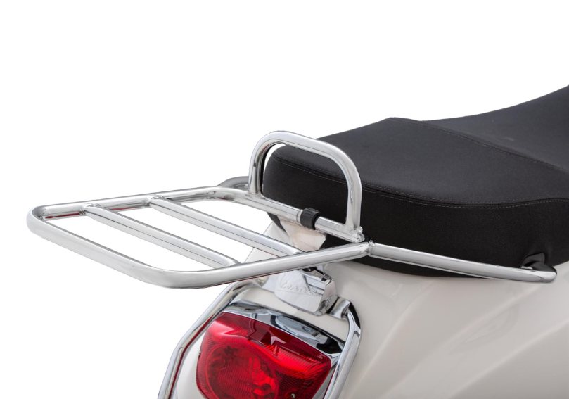 Portapacchi posteriore per Vespa LX/LXV/S 50-150cc, cromato