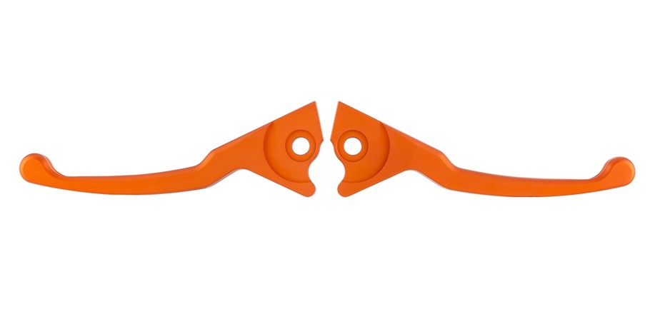 Set di leve sportive freno Shorty per Vespa, destra e sinistra, arancio opaco