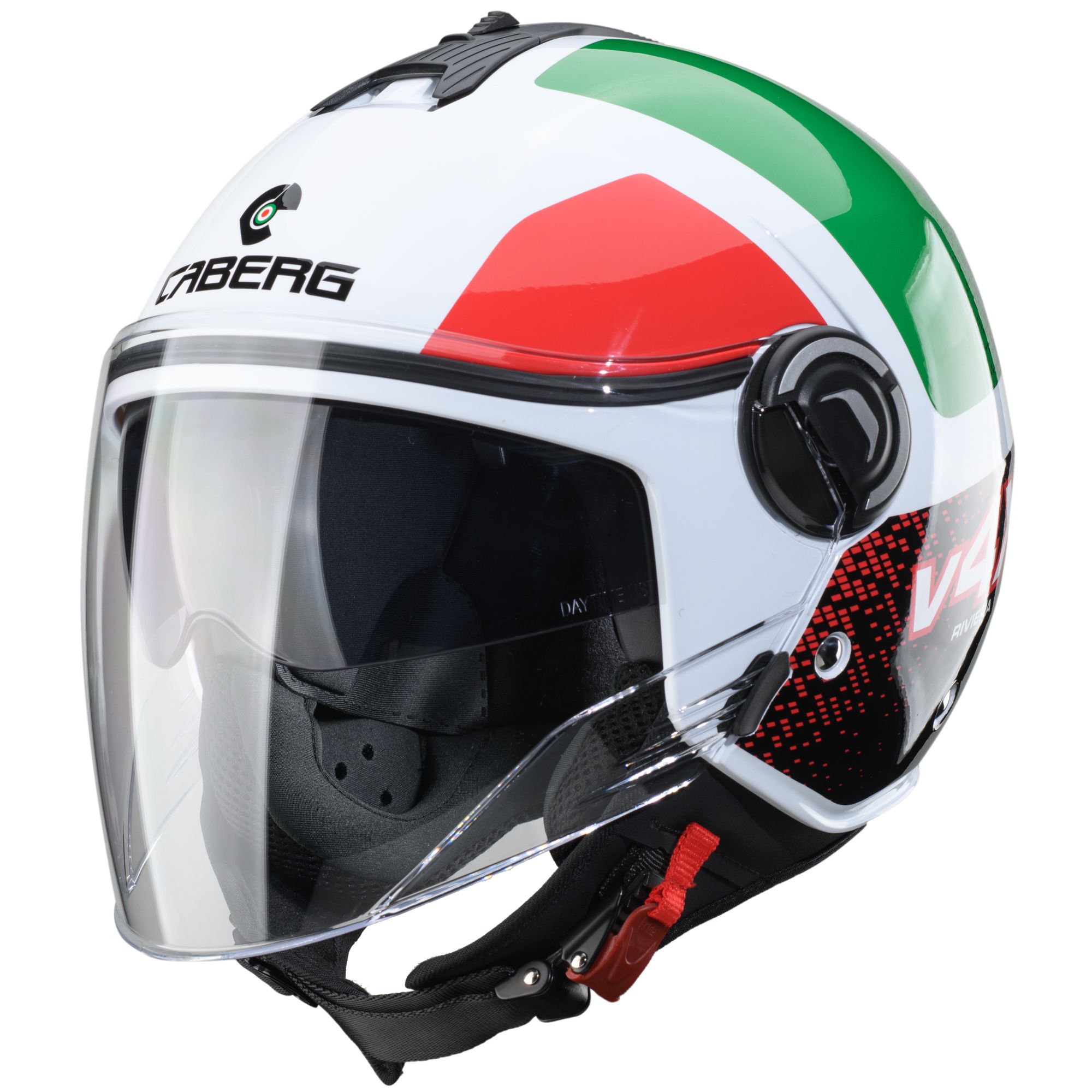 Caberg casco Riviera V4 X Alpha Italia bianco/rosso-verde