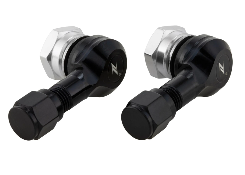 Valvola ZELIONI per pneumatico tubeless/cerchio 80°, nero lucido