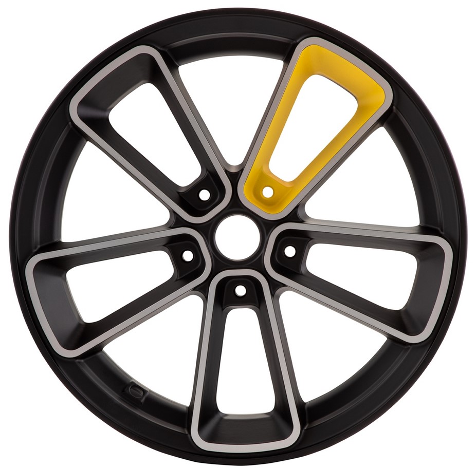 Cerchio anteriore/posteriore 13” per Vespa GTS/​GTS Super/​GTV/​GT 60/​GT/​GT L 125-300ccm, nero/​giallo