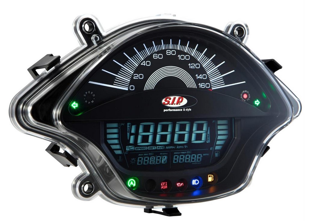 Contagiri/tachimetro per Vespa GTS/​GTS Super 300ccm FL ('14-), nero