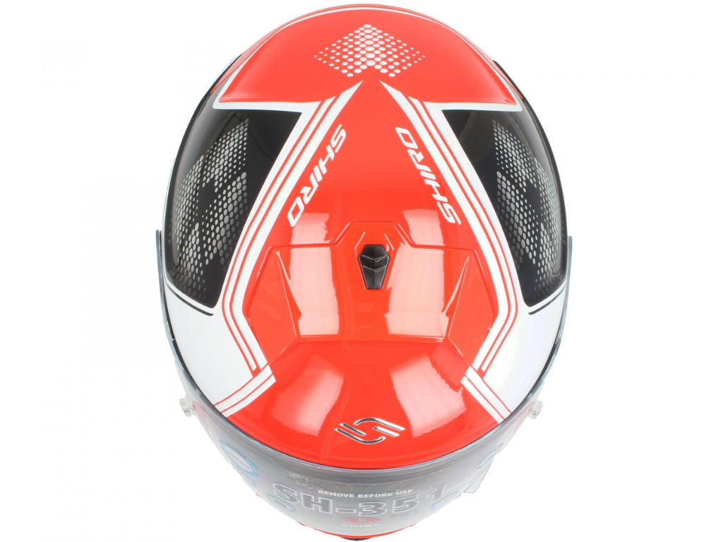 Casco integrale Shiro, SH351, fibra, F4, rosso