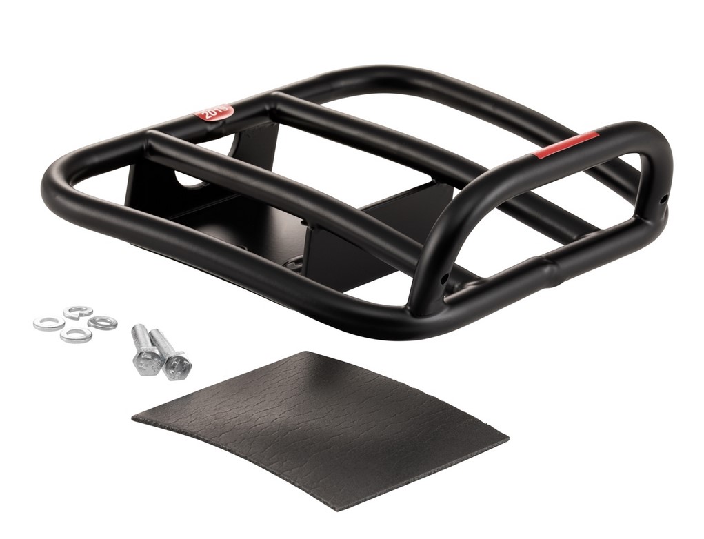 Portapacchi posteriore anni '70 per Vespa GTS /​ GTS Super HPE 125-300 ('19-), nero opaco