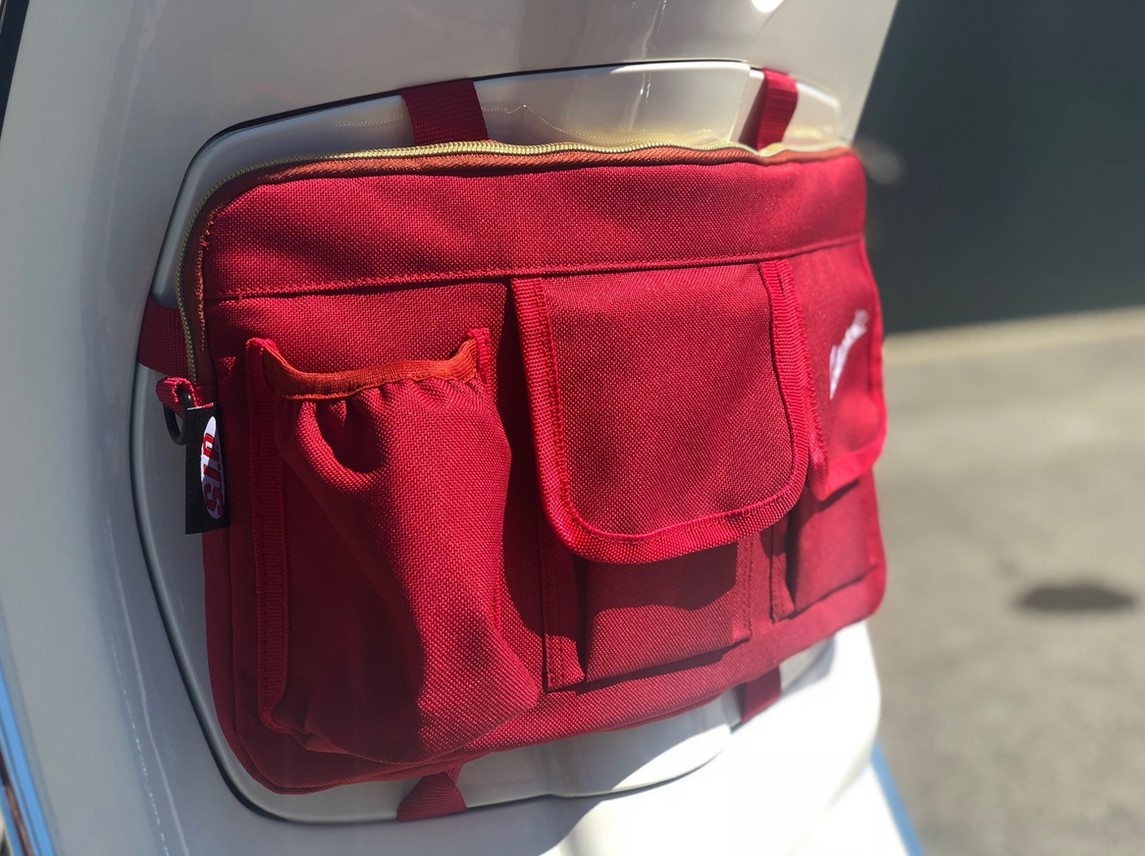 Borsa "Classic" per vano bagagli/portaoggetti Vespa - rossa, nylon