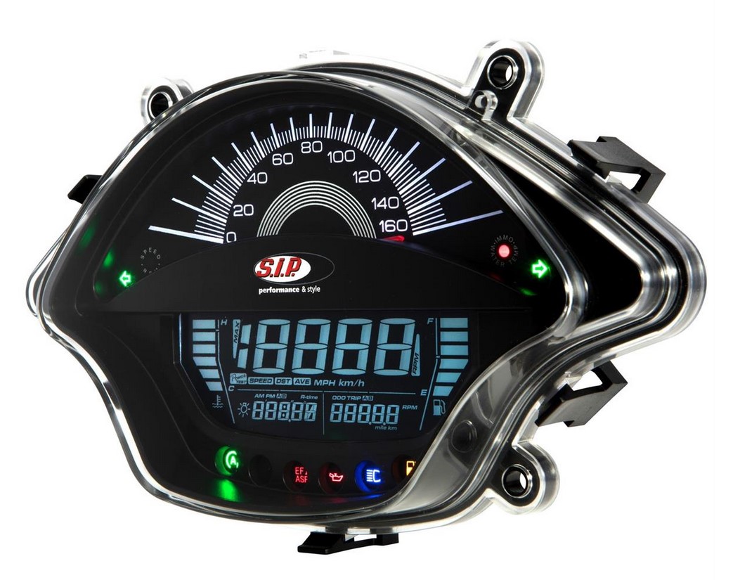 Contagiri/tachimetro per Vespa GTS/​GTS Super 300ccm FL ('14-), nero