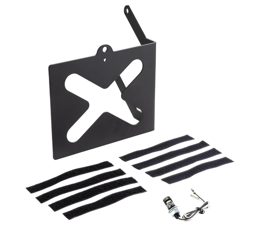 Porta targa laterale per Vespa GTS/GTS Super/GTV/GT, nero opaco