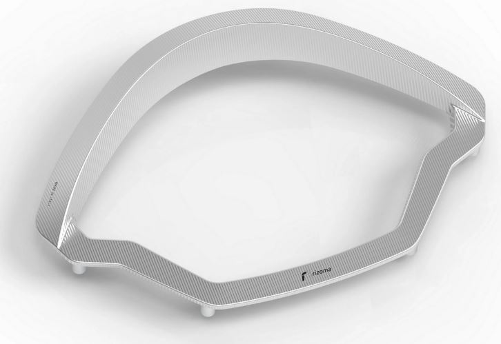Anello decorativo tachimetro RIZOMA per Vespa GTS/GTS Super 125-300cc (`23-), argento