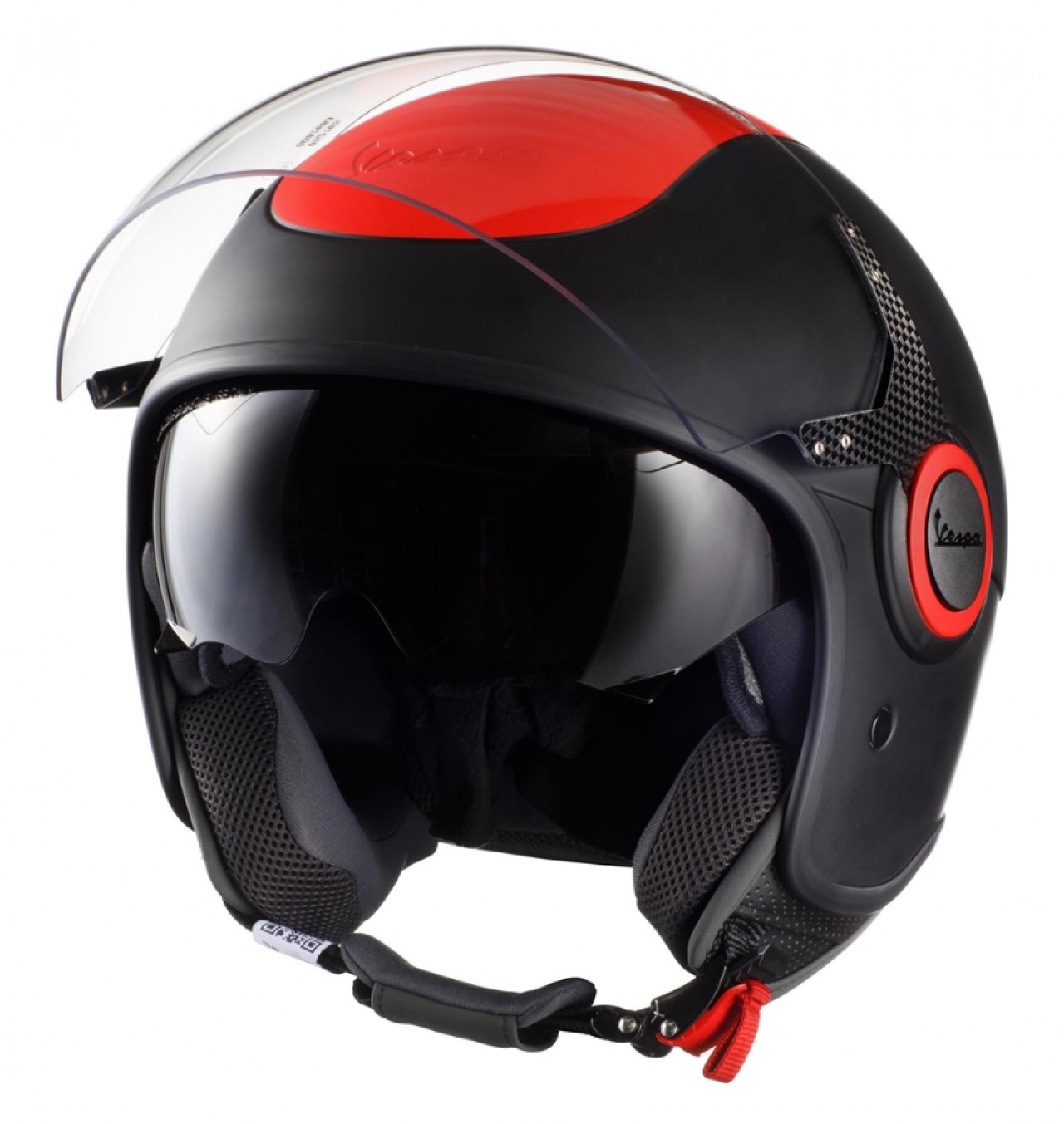 Casco Vespa VJ Fluo rosso fluorescente