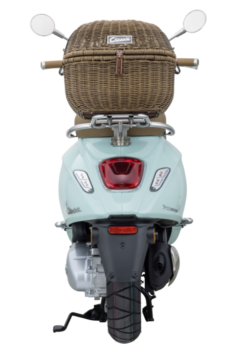 Cestino portapacchi Classic con portapacchi per Vespa Primavera/​Sprint 50-150ccm, testa di moro