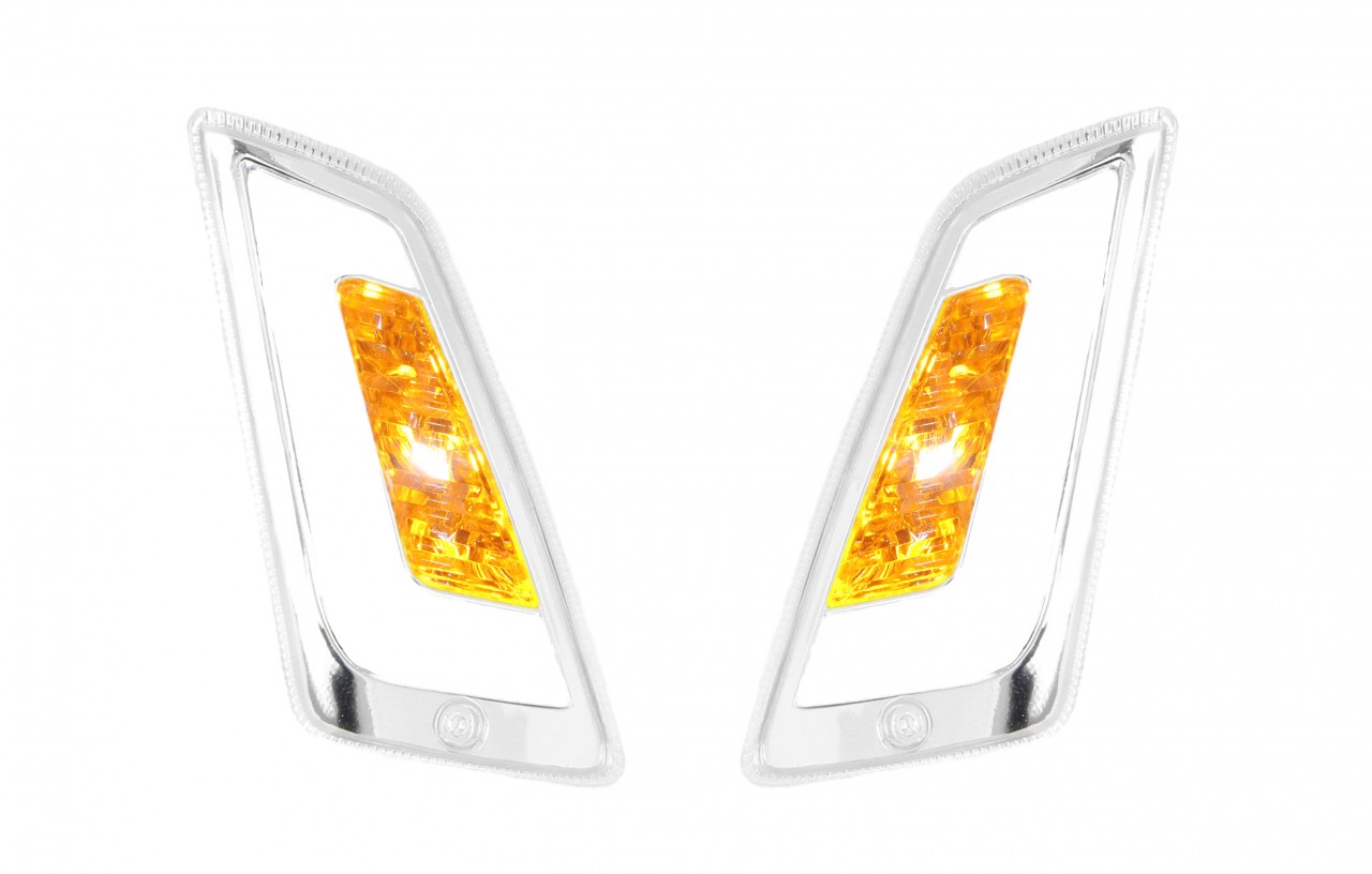 Kit frecce a LED anteriori, trasparenti per Vespa GT, GTL, GTV, GTS 125-300