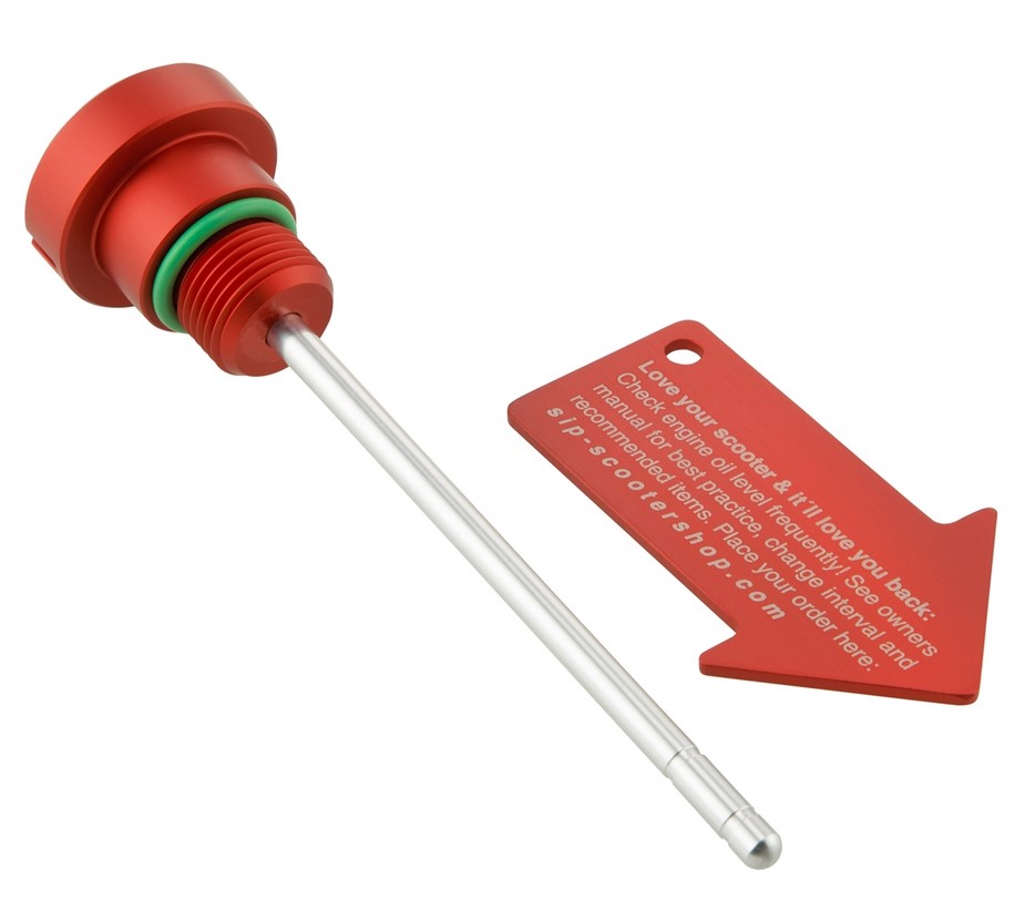 Vite riempimento olio olio motore per Vespa GTS/​GTS Super/​GTV 300cc HPE, rosso opaco