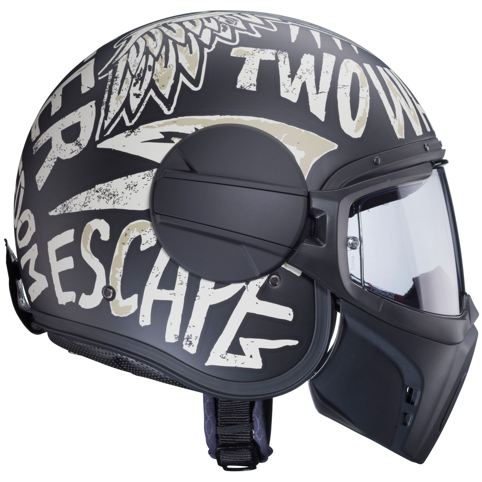 Caberg Casco Ghost Nuke, nero/grigio opaco