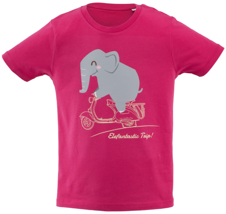T-shirt per bambini "Elefantastic Trip!", rosa