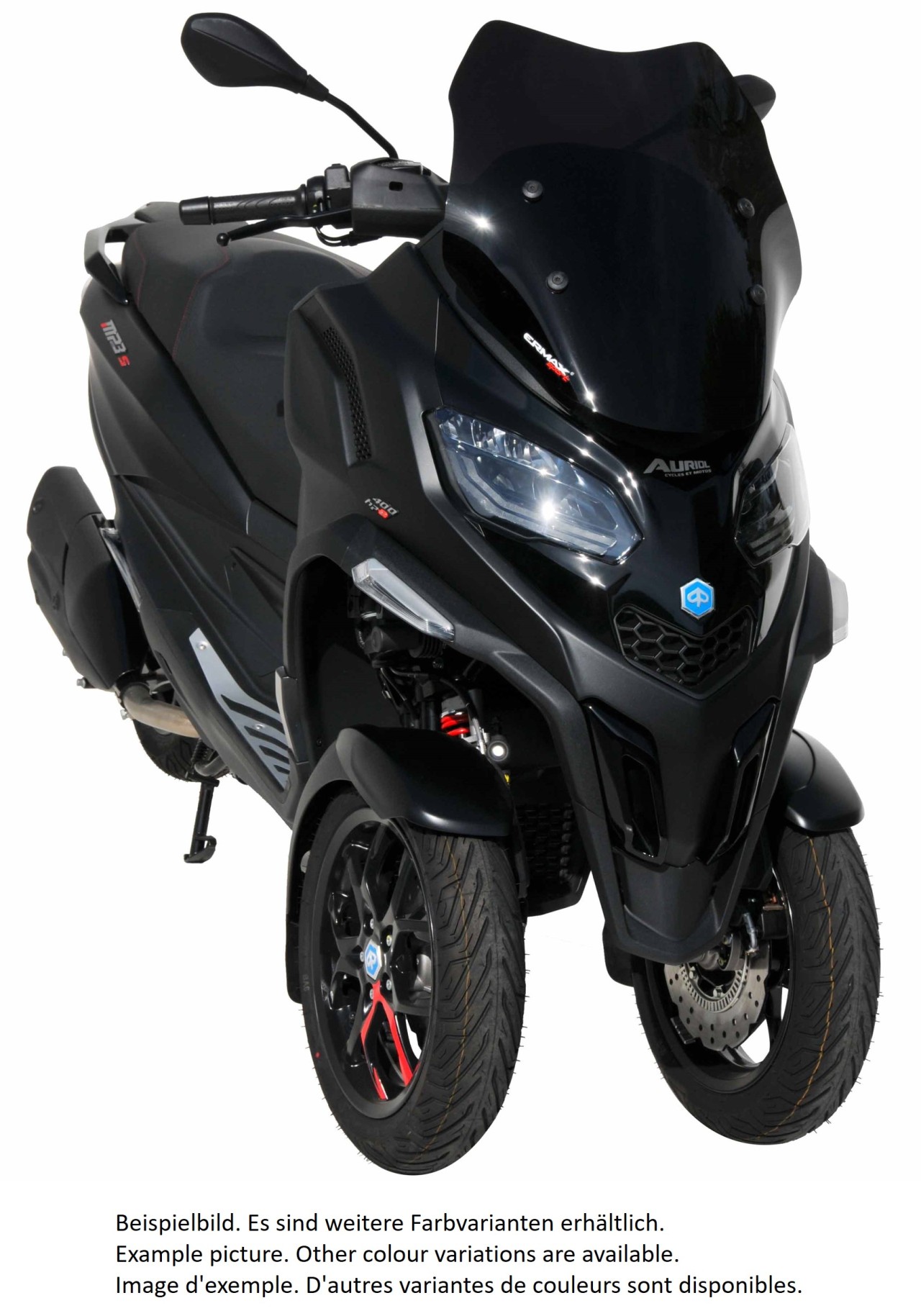 Parabrezza ERMAX Sport per Piaggio MP3 400 HPE (22-), oscurato/nero chiaro