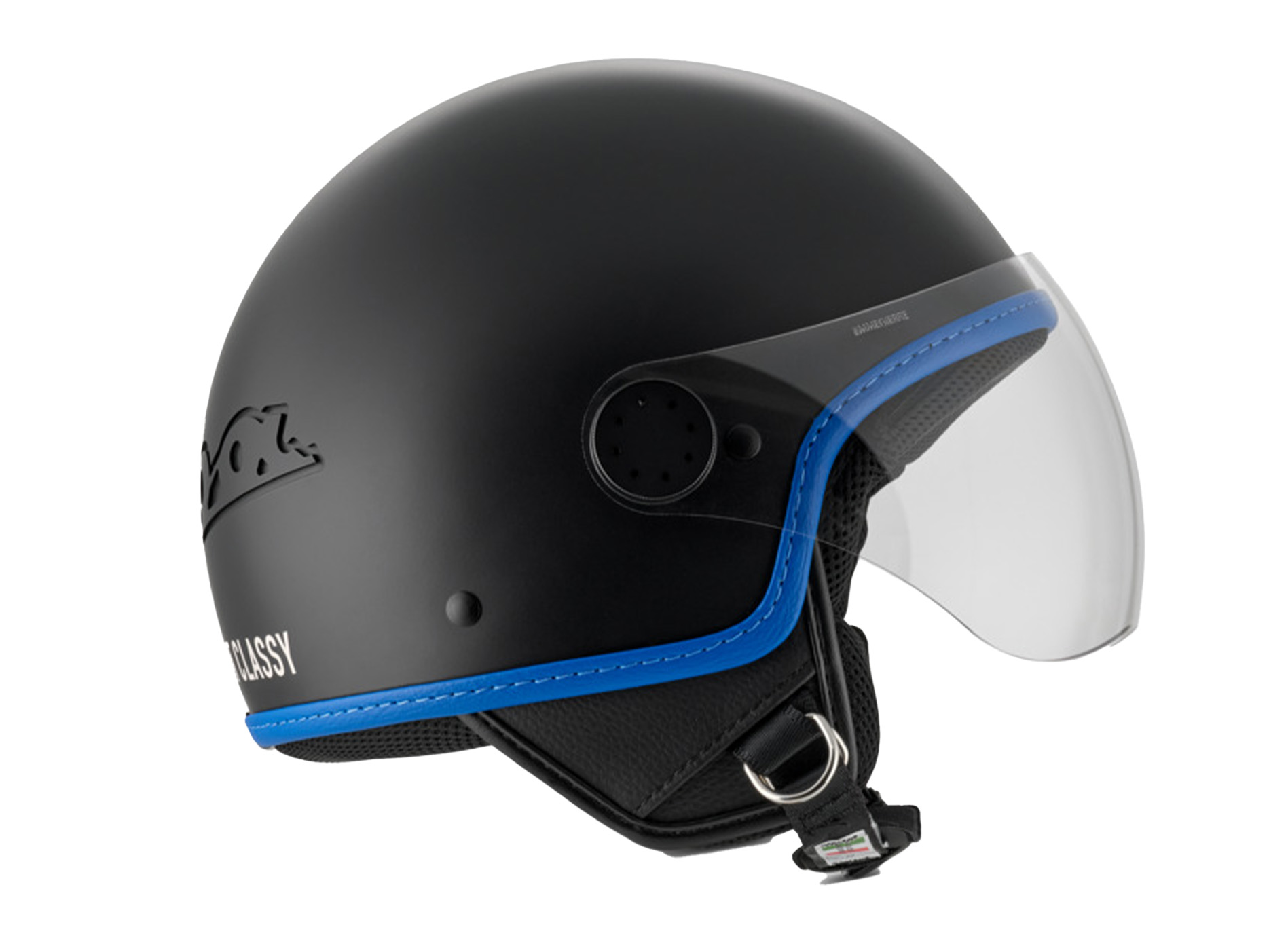 Casco Vespa jet Visiera 4.0 DEC Blade nero opaco