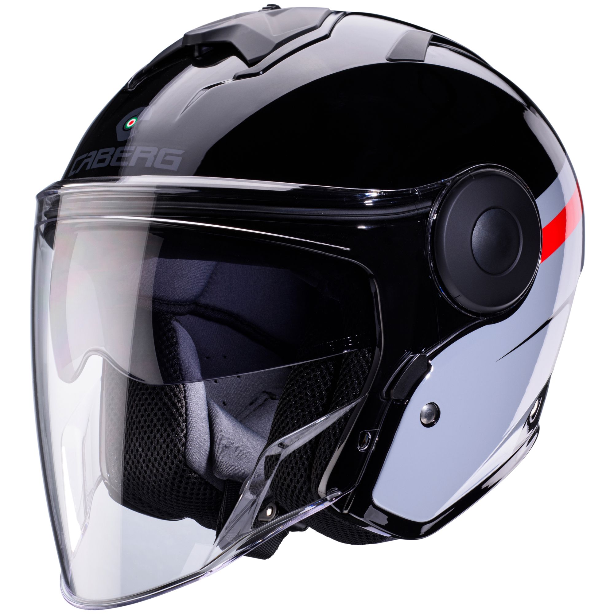 Caberg casco Soho Zephyr nero/grigio-rosso