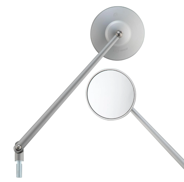 Specchio standard per Vespa, filettatura sinistra, argento opaco