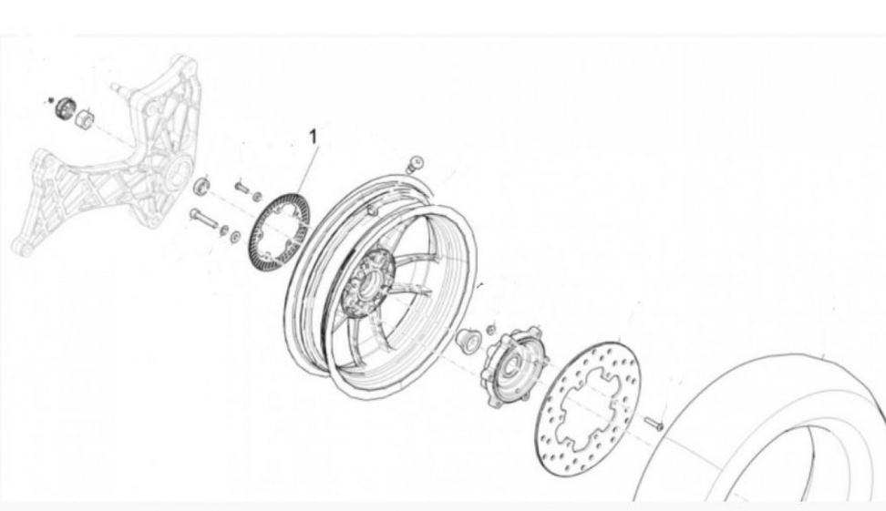 Tuning ruota sensore ABS (+10 km/h/) per Vespa GTS 300 HPE