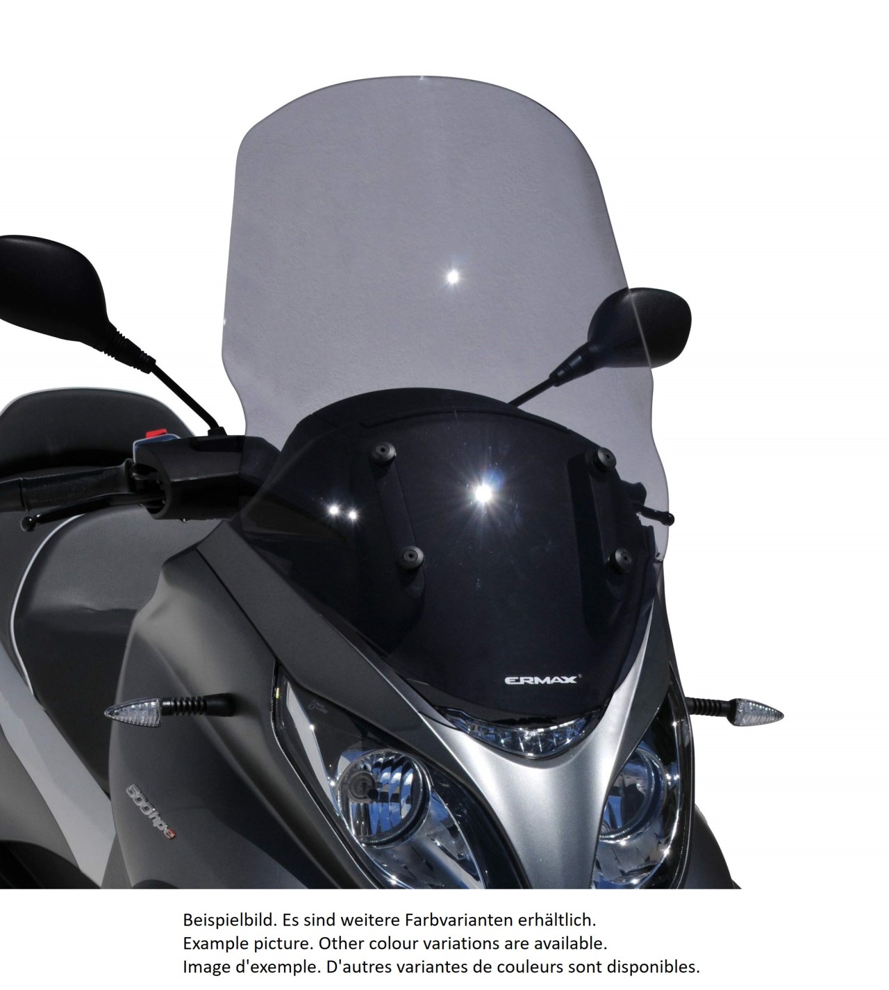 Parabrezza ERMAX per Piaggio MP3 400 HPE (-22), oscurato/nero chiaro