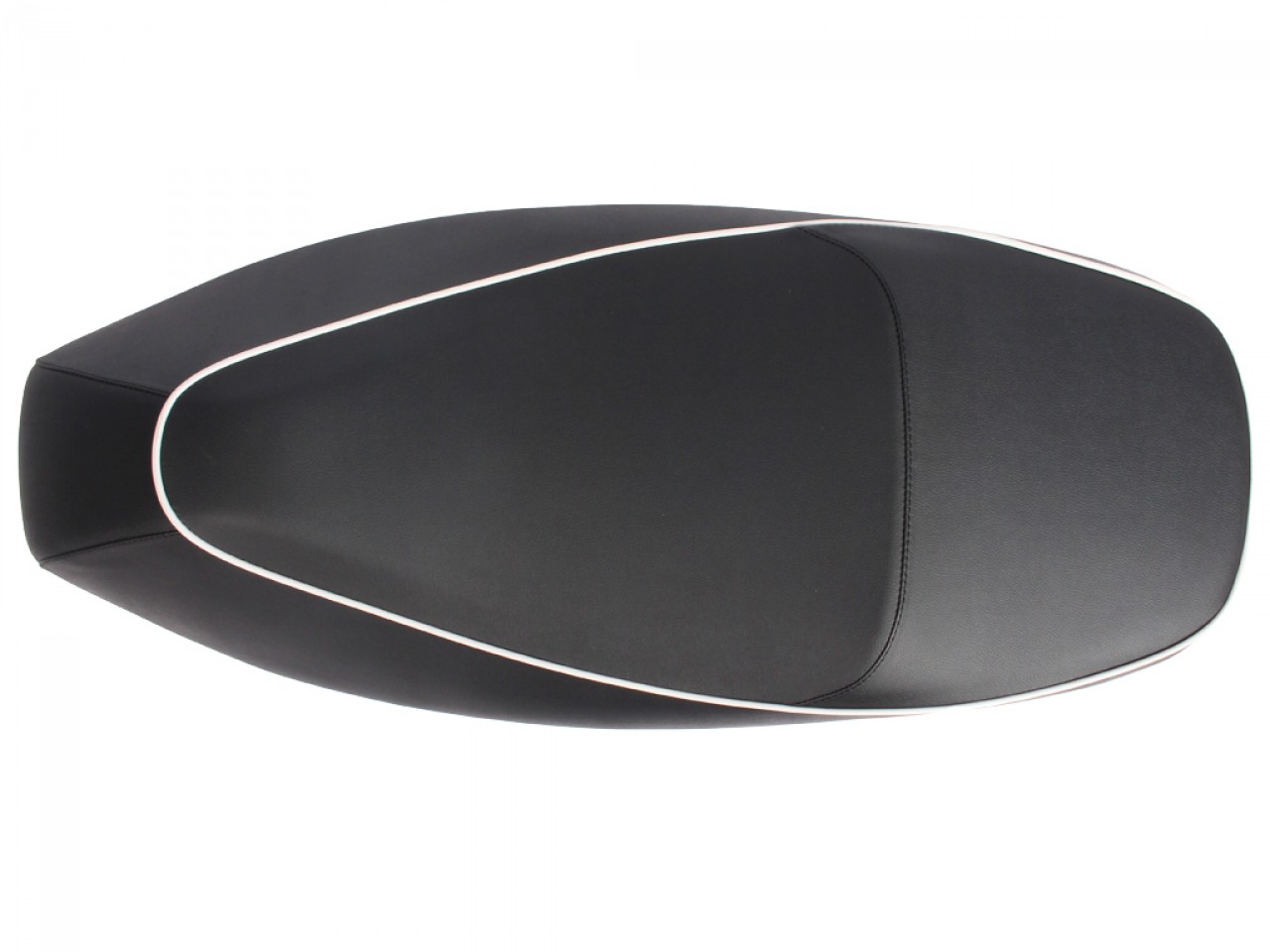"Double Seat" Nero con profili bianchi per Vespa GTS