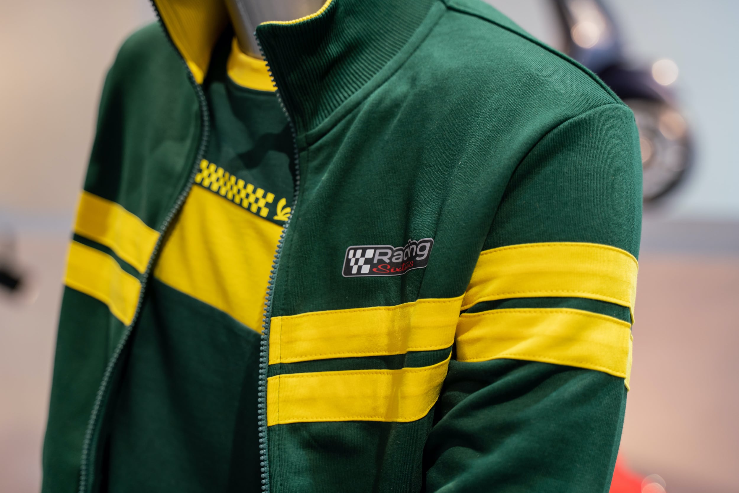 Giubbotto felpa Vespa, Racing anni '60 verde/giallo