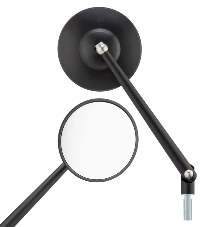 Specchio standard per Vespa, filettatura destra, nero opaco