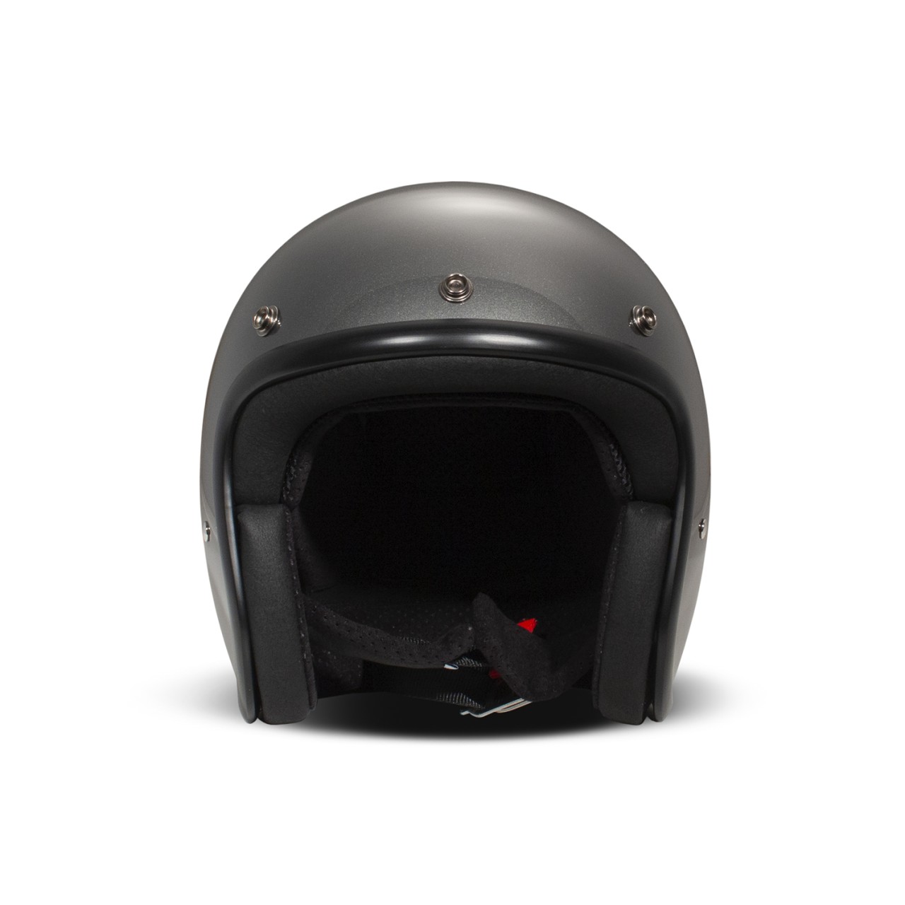 Casco jet DMD Retro, grigio lucido, Metallic Grey, fibra di vetro, ECE 22.06