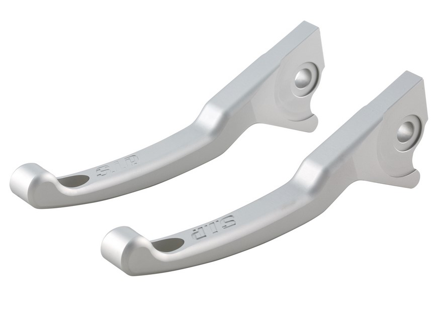 Set leve freno sportive Shorty per Vespa, destra e sinistra, argento opaco