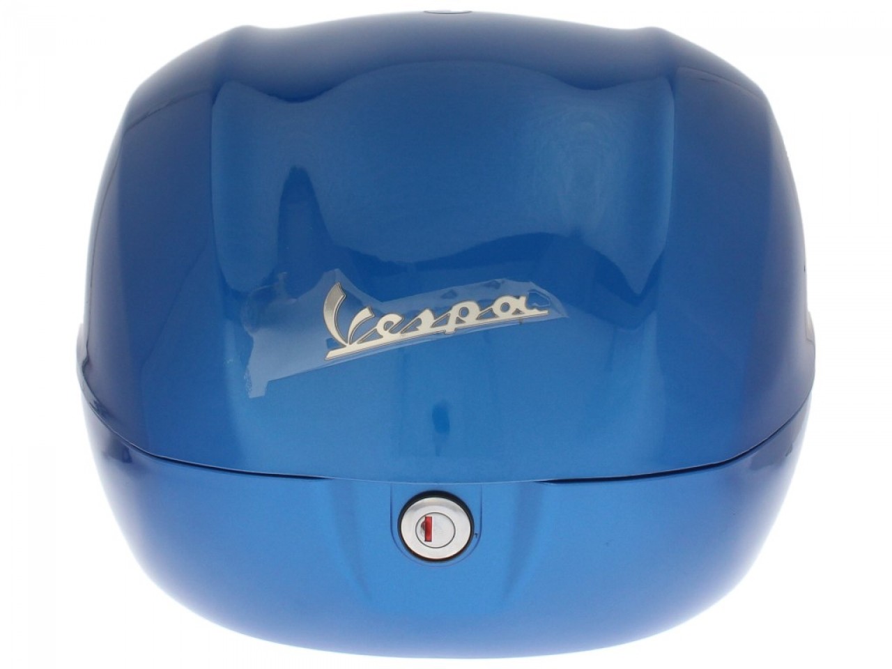 Kit bauletto 32L blu (261/A), cuscino posteriore marrone per Vespa Sprint / Primavera