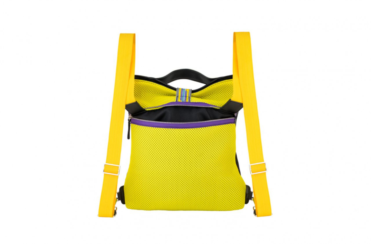 Borsa Vespa con funzione zaino “V-Stripes” - nera