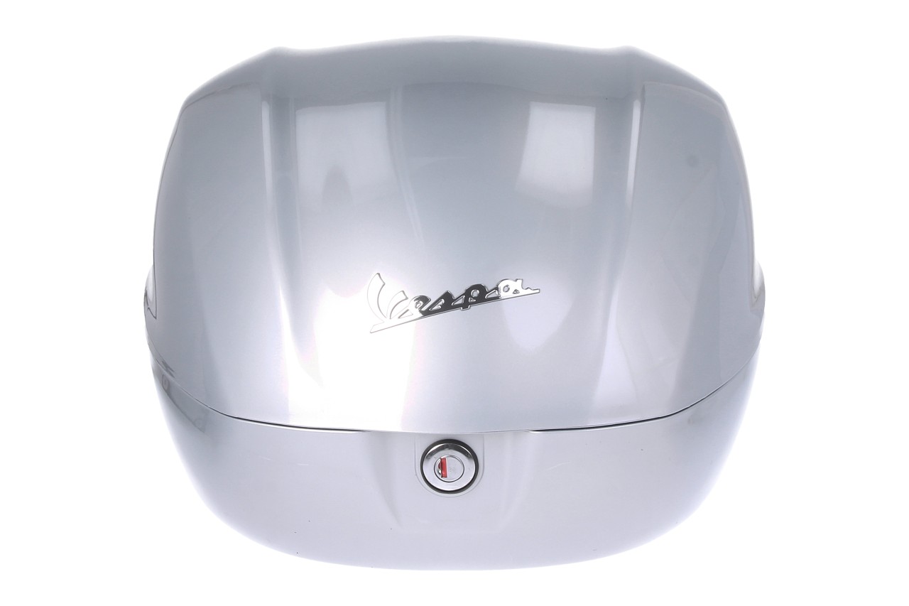 Kit bauletto 32L grigio (G41), cuscino posteriore nero per Vespa Primavera