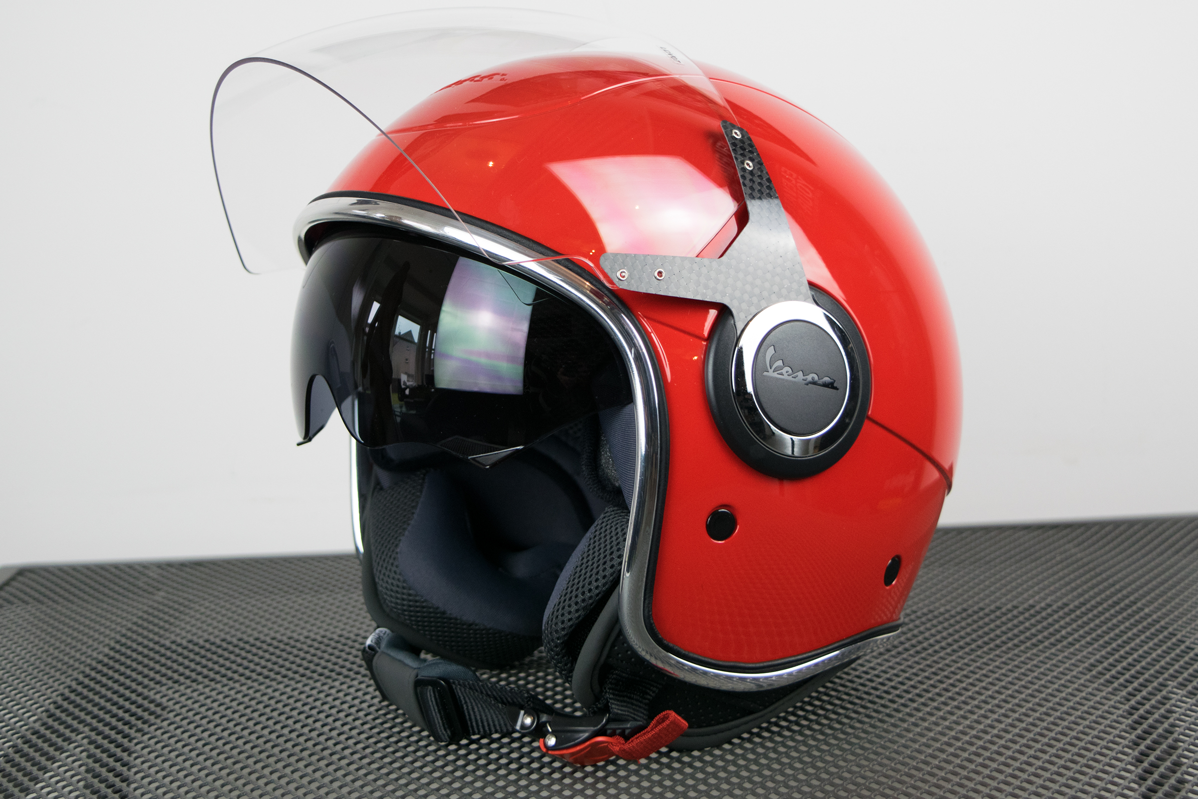 Casco Vespa Jet VJ rosso