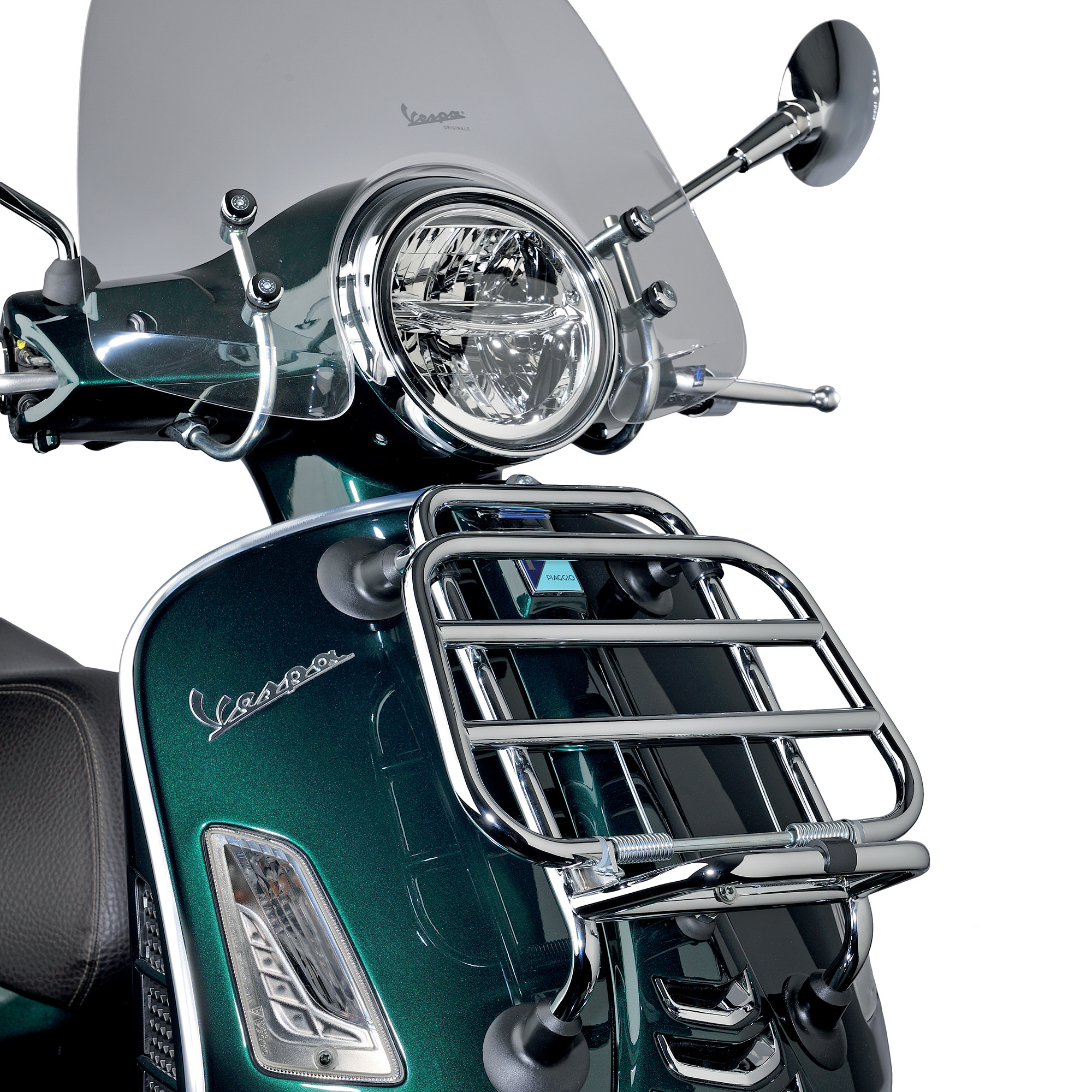 Portapacchi anteriore pieghevole cromato per Vespa GTS originale Vespa