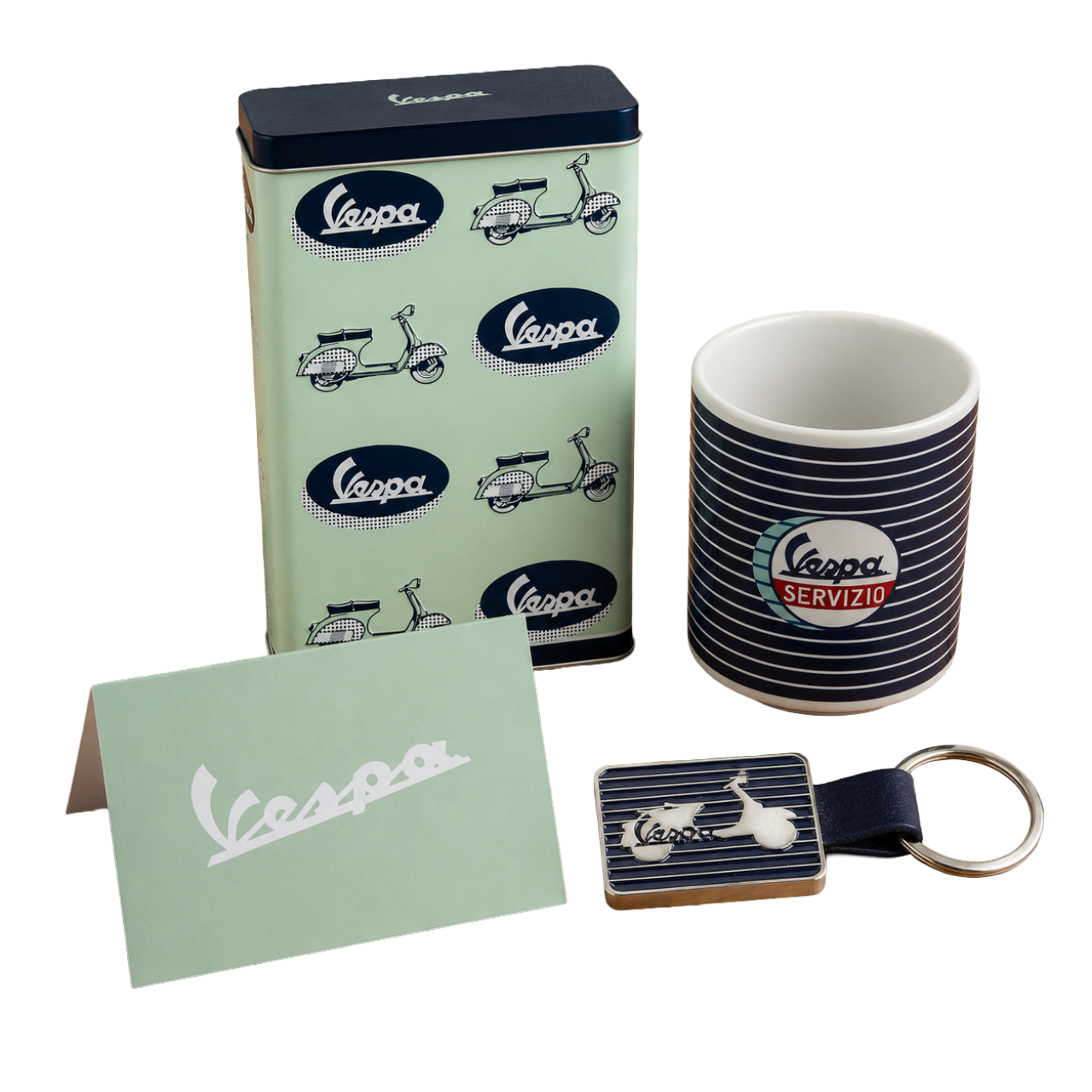 Pacchetto di gadget Vespa "Servizio" blu