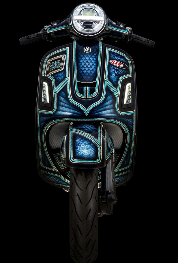 Cascata per Vespa GTS/​GTS Super/​GTV/​GT 60/​GT/​GT L 125-300ccm (-'18), nero