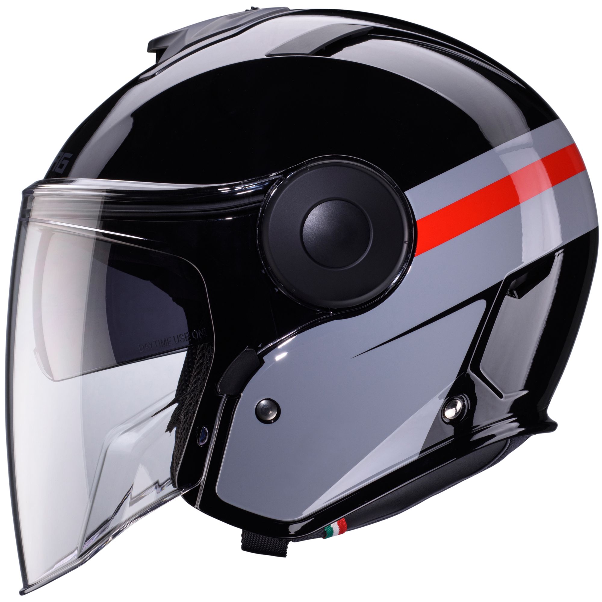 Caberg casco Soho Zephyr nero/grigio-rosso