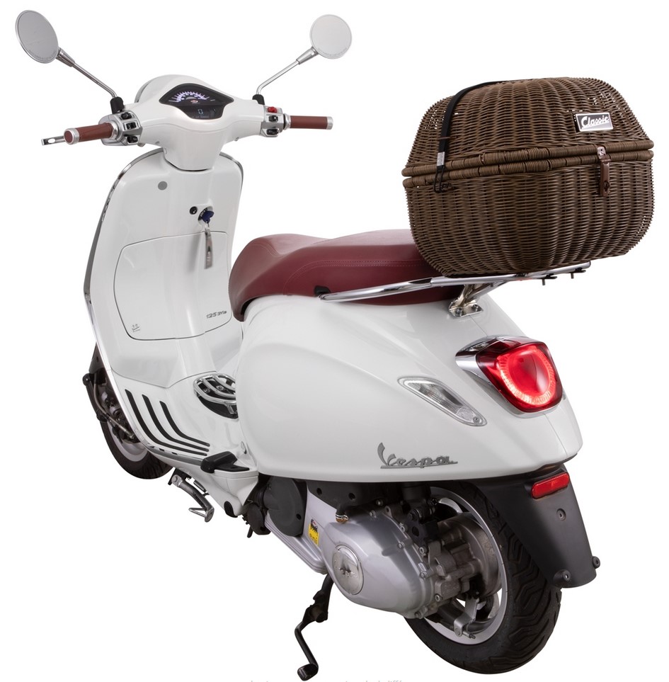 Cestino portapacchi Kit Classic per Vespa GTS/​GTV/GT60 125-300ccm, testa di moro