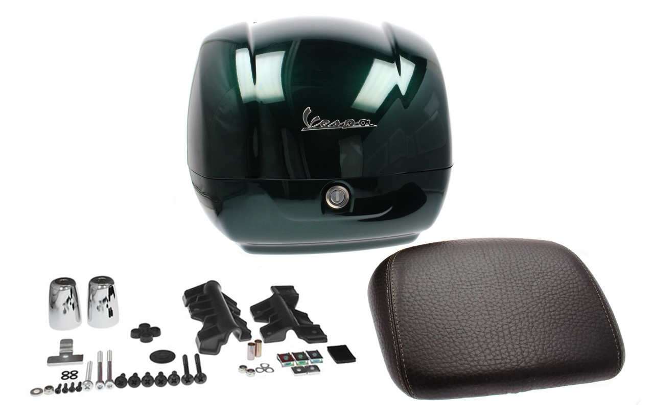 Bauletto originale per Vespa GTS - verde / verde metallizzato 349/A