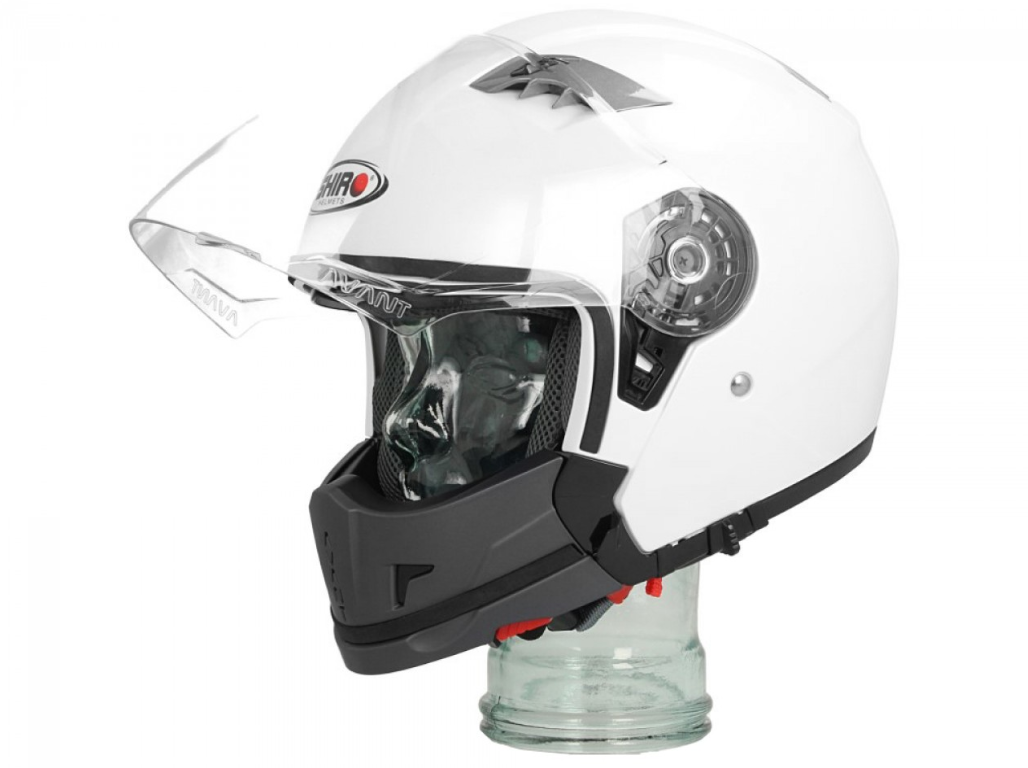 Casco modulare Shiro, SH414, sistema, bianco