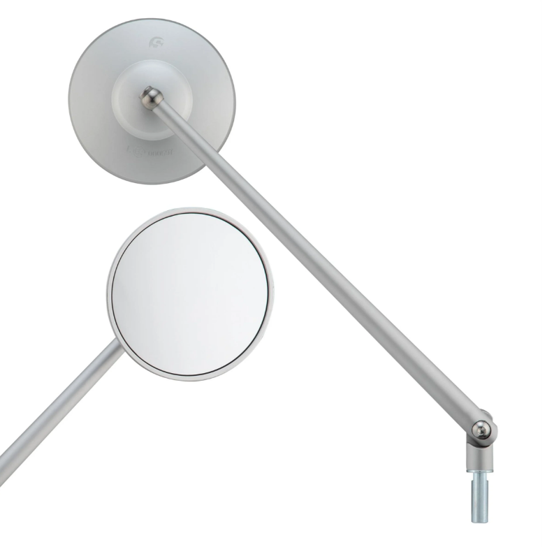 Specchio standard per Vespa, filettatura destra, argento opaco