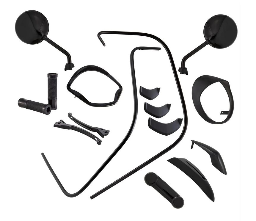 Kit Styling "Black Edition" per Vespa GTS/GTS Super HPE 125/300 (19-22), nero lucido